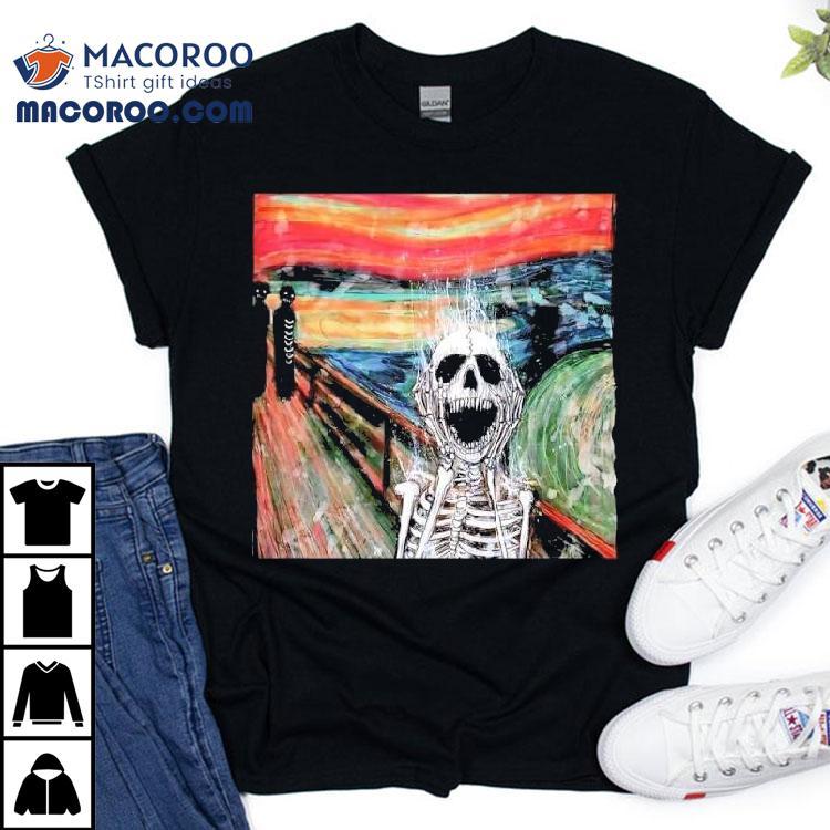 Skeleton The Scream Edvard Munch's Famous Shirt