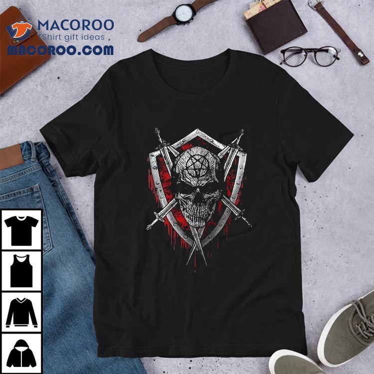 Slayer Knocked Loose N American Headline Skull Logo Shirt