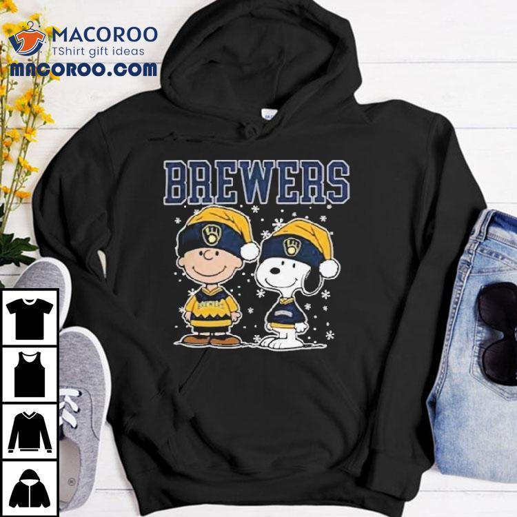 Snoopy Charlie Brown The Peanuts Milwaukee Brewers Christmas Shirt