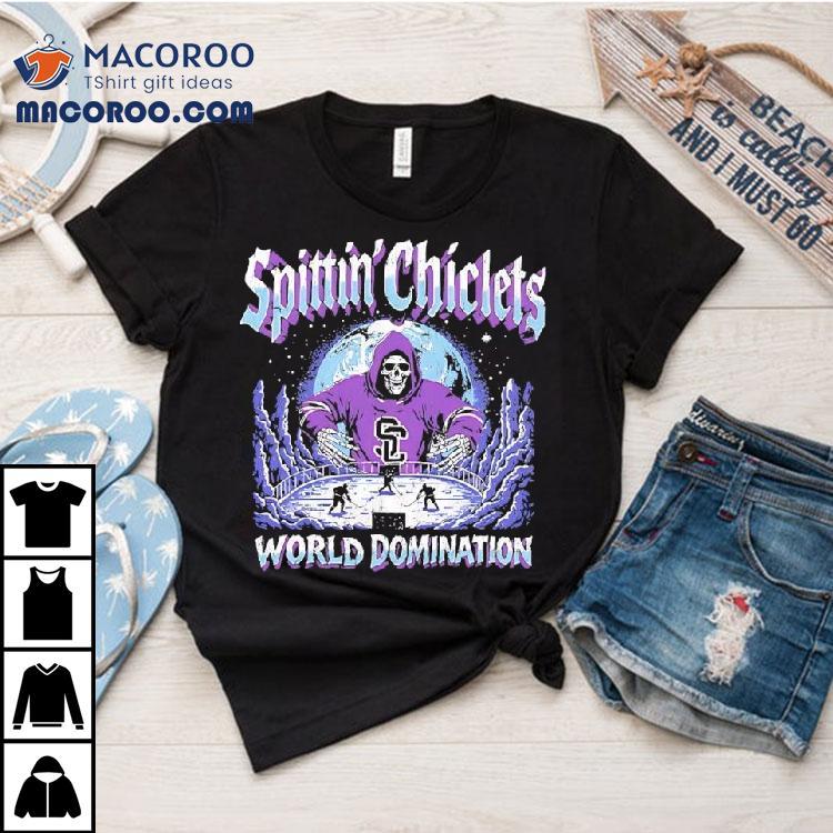 Spittin Chiclets World Domination Skeleton Shirt