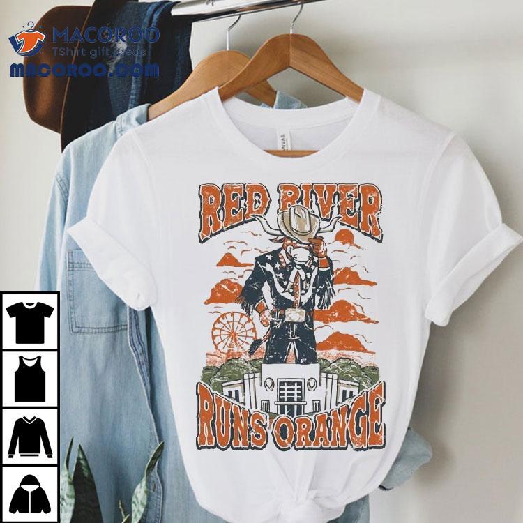 Texas Longhorns River Runs Orange Mascot Shirt