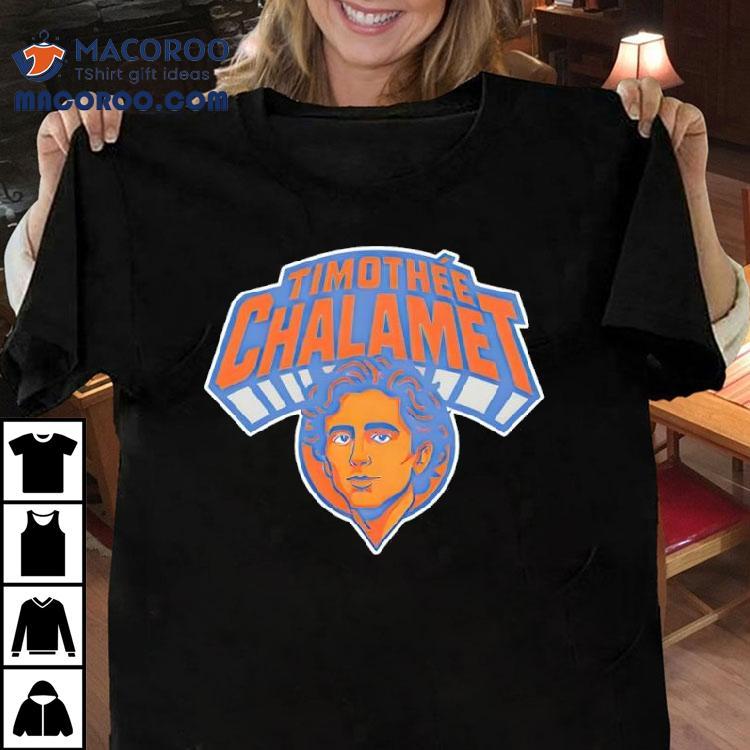 Timothe Chalamet New York Knicks Baseball Nba Logo Shirt
