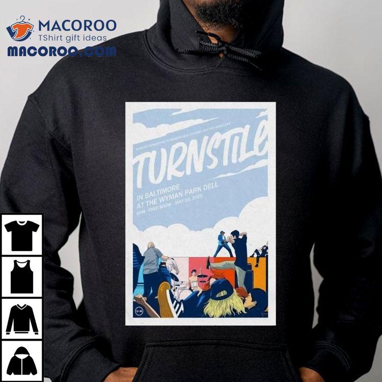 Turnstile May 10, 2025 Wyman Park Dell, Baltimore, Maryland Shirt