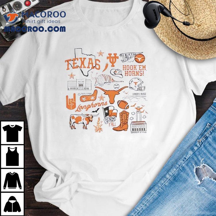 University Of Texas Longhorns Hook Em Horns Austin Hond Yall Shirt