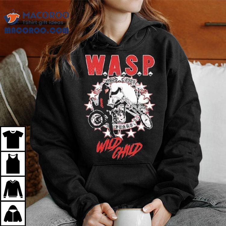 Wasp Wild Child World Tour 2025 1982 43 Years Motor Shirt