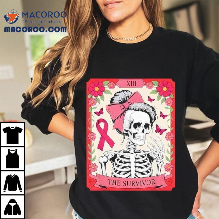 Breast Cancer Survivor Tarot Card Skeleton Shirt