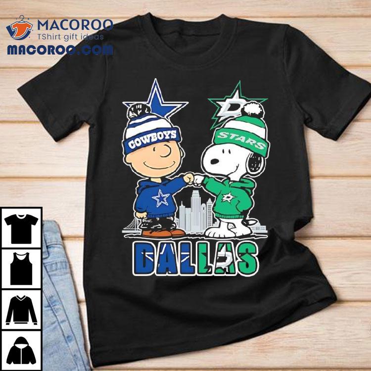 Charlie Brown And Snoopy X Dallas Cowboys And Dallas Stars Shirt