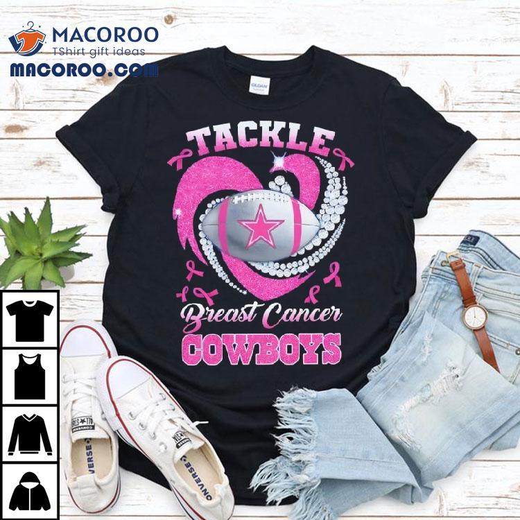 Dallas Cowboys Breast Cancer Awareness Tackle Heart Shirt