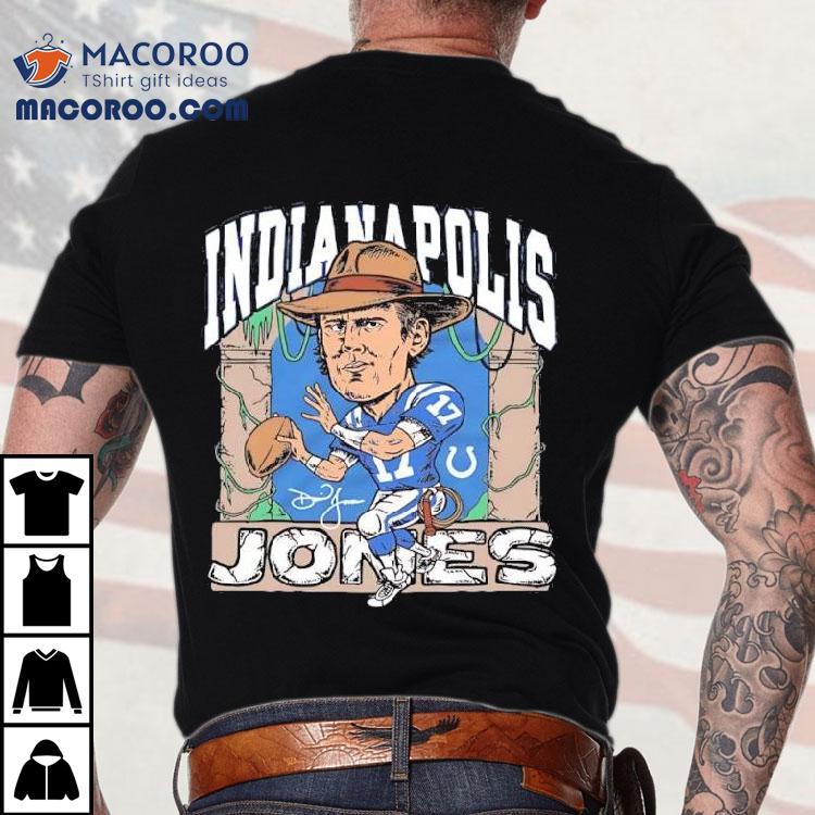Daniel Jones Indianapolis Colts Indianapolis Jones Signature Logo Shirt
