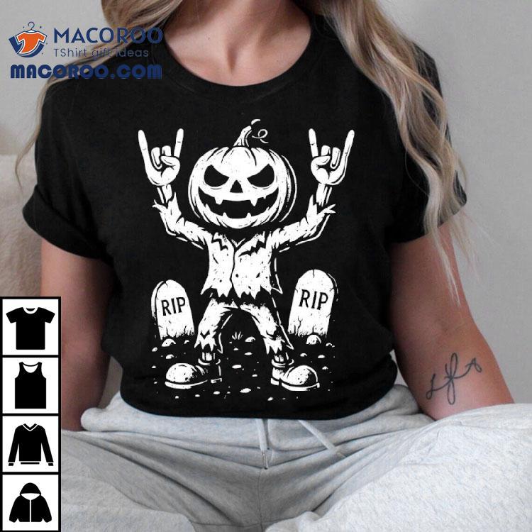 El Rocker Pumpkin King Rip Halloween Shirt