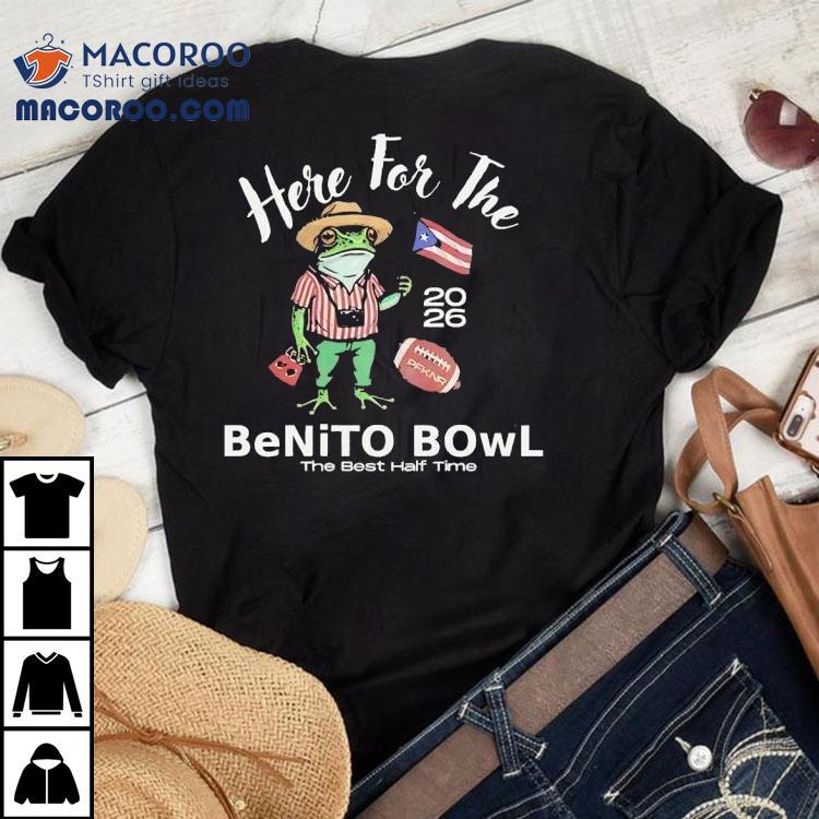 Here For The Benito Bowl The Best Halftime Frog Cowboy Meme 2026 Shirt