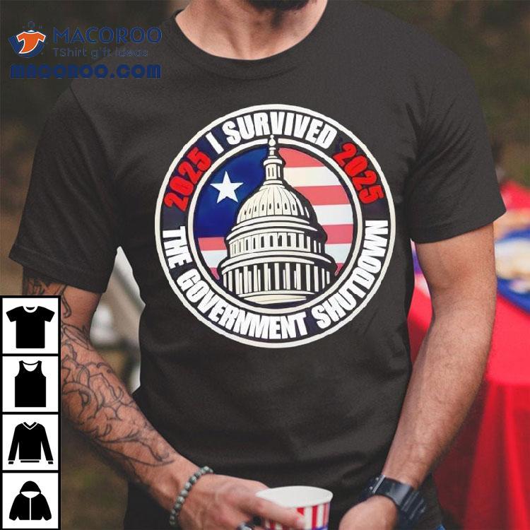 I Survived The Government Shutdown 2025 Retro Shirt