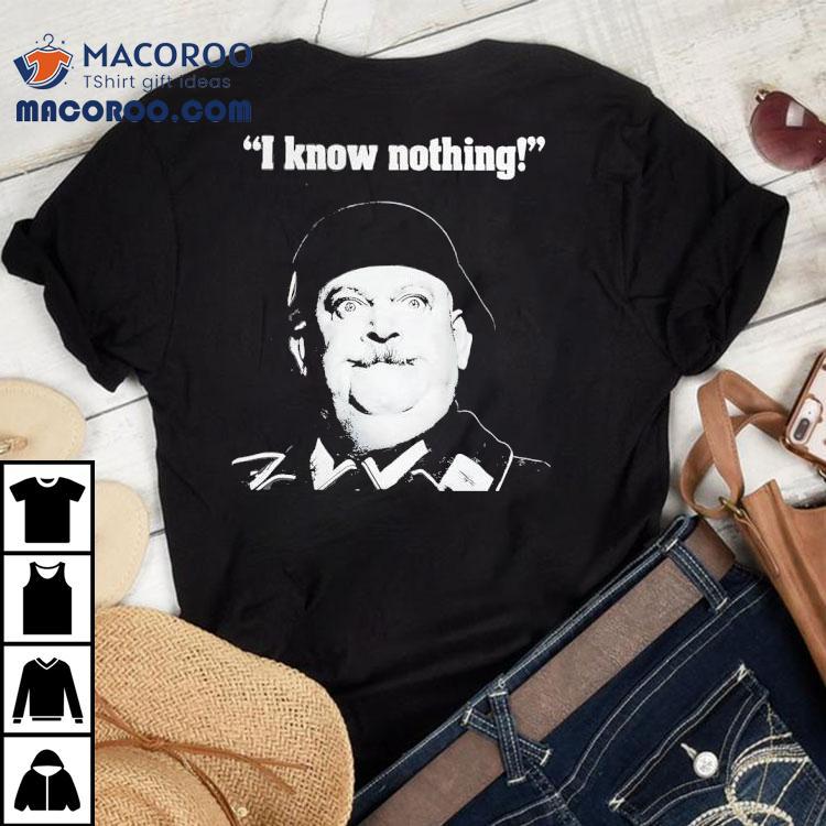 John Banner I Know Nothing Shirt