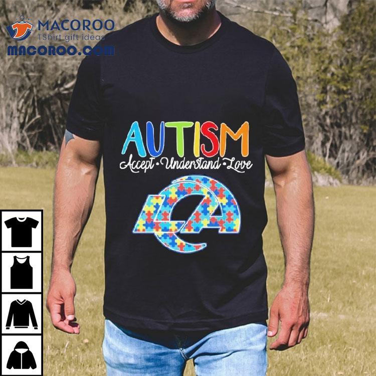 Los Angeles Rams Autism Accept Understand Love Shirt