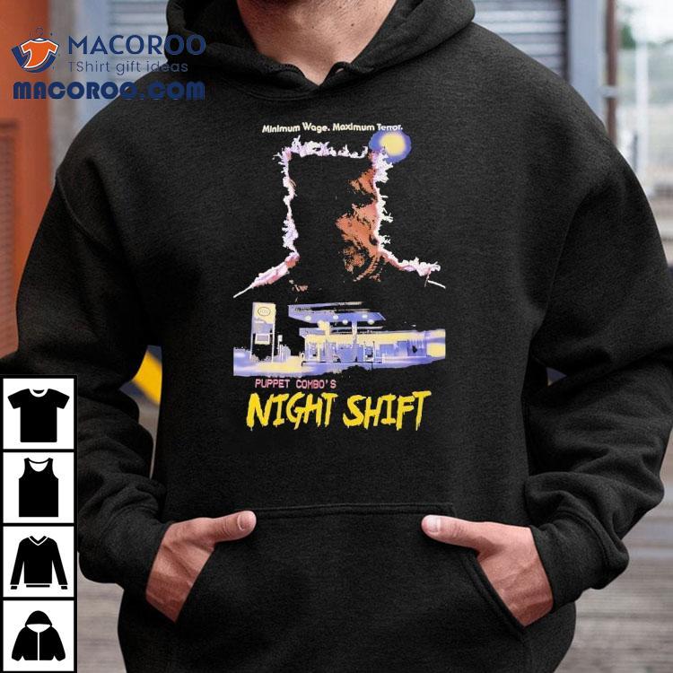 Minimum Wage Maximum Terror Puppet Combo's Night Shift Horror Halloween Shirt