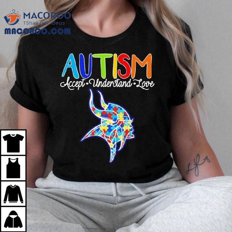 Minnesota Vikings Autism Accept Understand Love Shirt