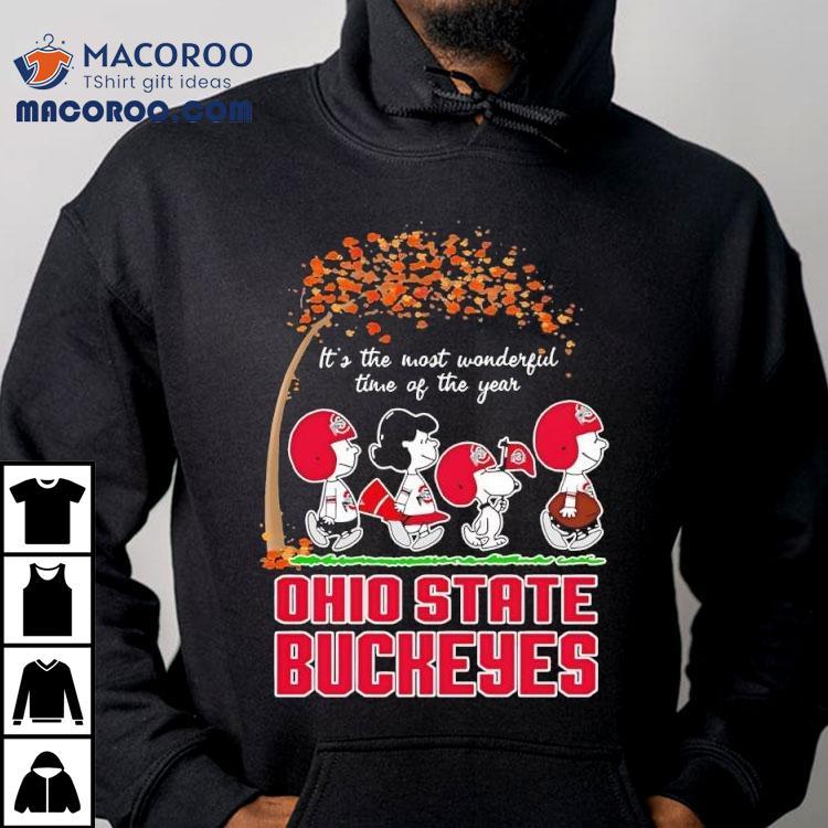Ohio State Buckeyes X Peanuts It's The Most Wonderful Time Of The Year Shirt