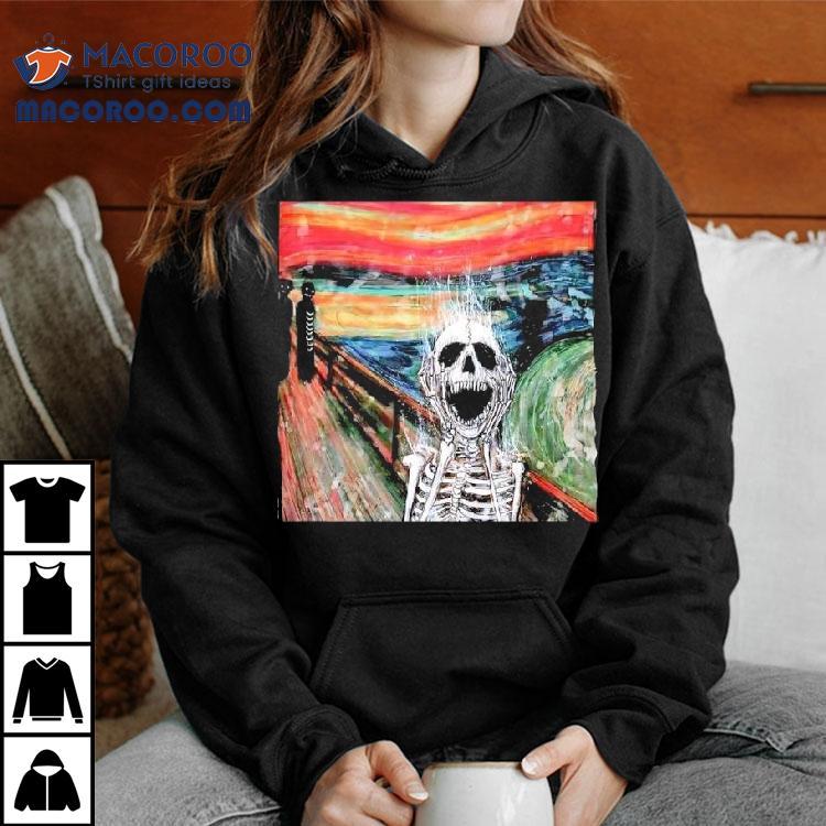 Skeleton The Scream Edvard Munch's Famous Shirt