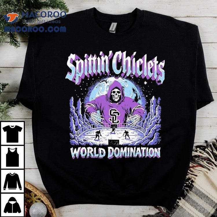 Spittin Chiclets World Domination Skeleton Shirt