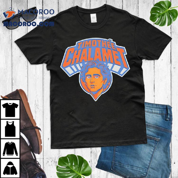 Timothe Chalamet New York Knicks Baseball Nba Logo Shirt
