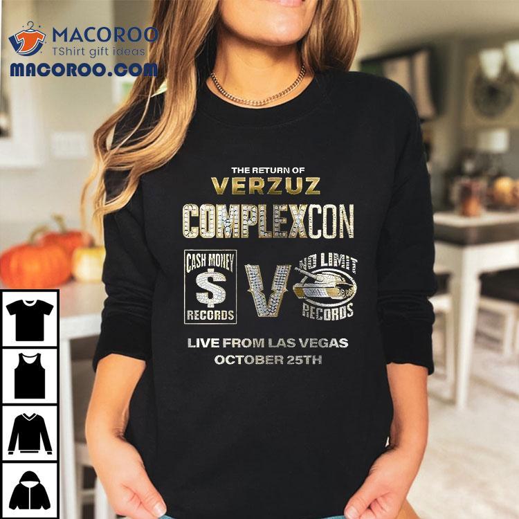 Verzuz X Complexcon Cash Money Records Live From Las Vegas October 25th Logo Shirt