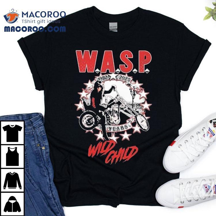 Wasp Wild Child World Tour 2025 1982 43 Years Motor Shirt