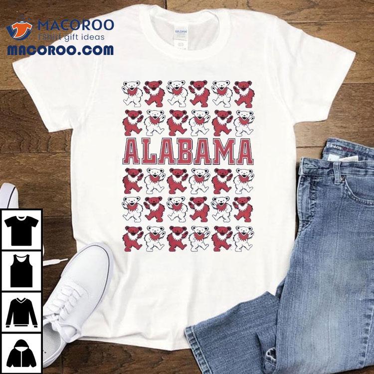Alabama Crimson Tide X Grateful Dead Stacked Bears Shirt