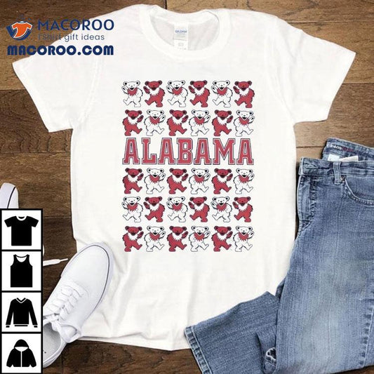 Alabama Crimson Tide X Grateful Dead Stacked Bears Shirt