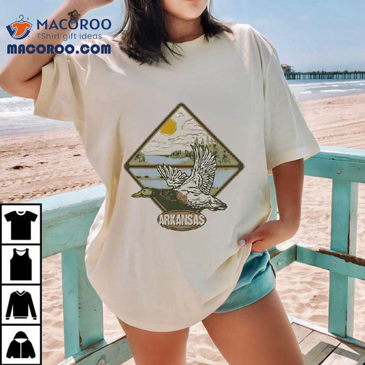 Arkansas Ivory Duck Kansas Logo 2025 Shirt