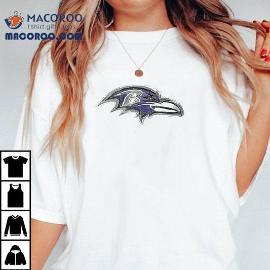 Baltimore Ravens Sunny Strong Hand Draw Logo Shirt