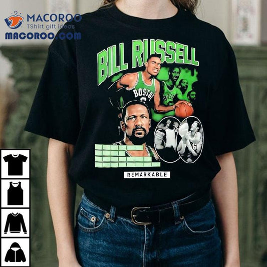 Bill Russell Boston Celtics Player Remarkable Graphic Shirt