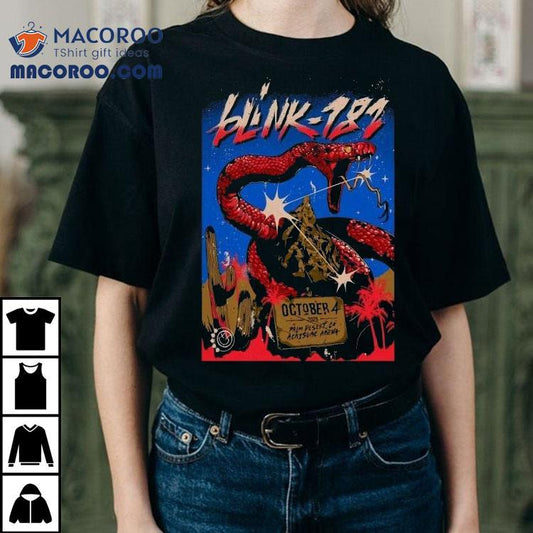 Blink 182 Palm Desert Tour On Oct 4 2025 Snake Shirt