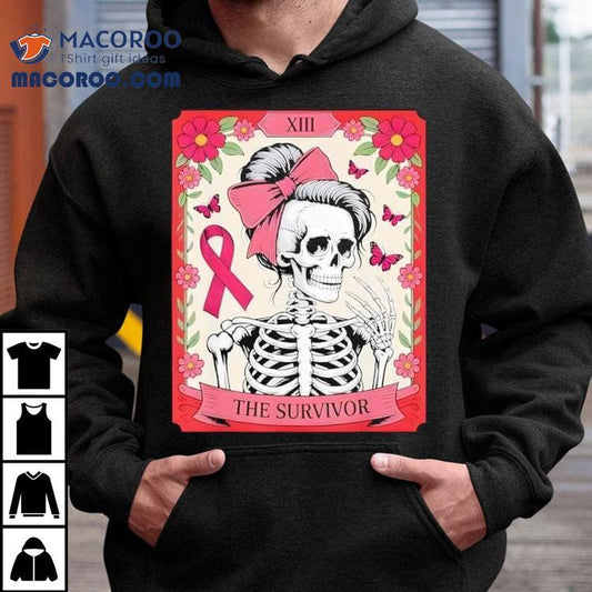Breast Cancer Survivor Tarot Card Skeleton Shirt