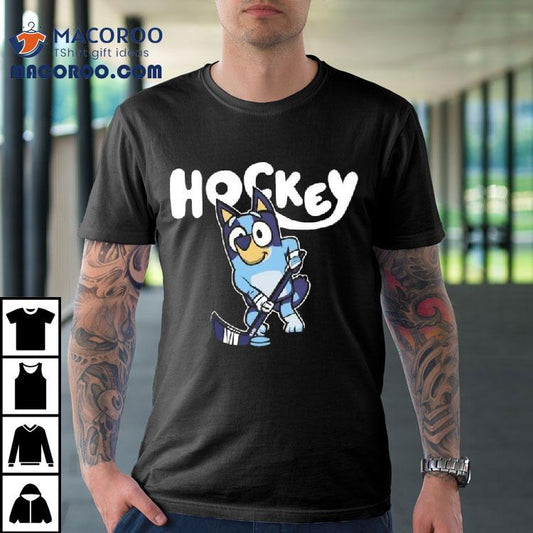 Bring Hockey Back Bluey Dog Hockey Shirt
