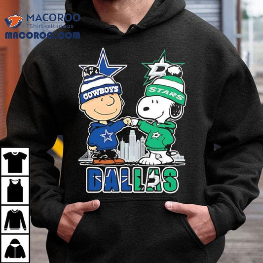 Charlie Brown And Snoopy X Dallas Cowboys And Dallas Stars Shirt