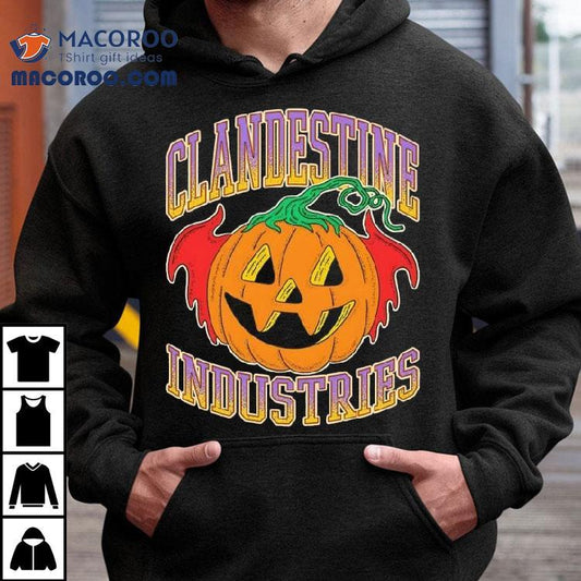 Clandestine Industries Bat Pumpkin Halloween Shirt