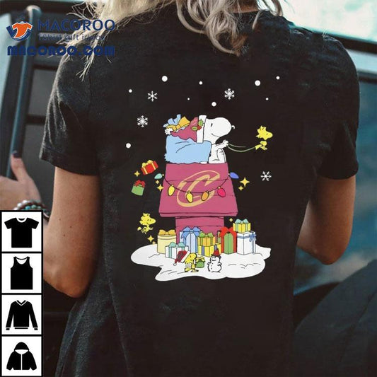Cleveland Cavaliers Santa Snoopy Wish You A Merry Christmas Shirt