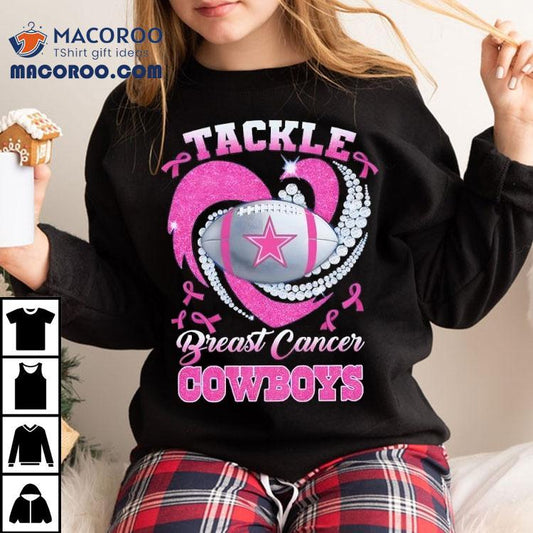 Dallas Cowboys Breast Cancer Awareness Tackle Heart Shirt