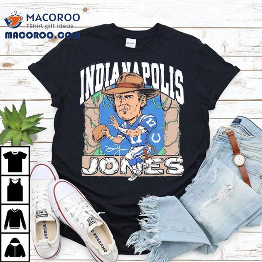 Daniel Jones Indianapolis Colts Indianapolis Jones Signature Logo Shirt