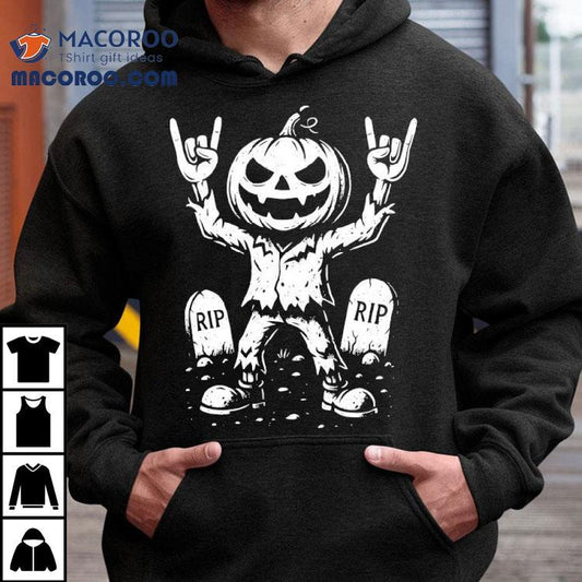 El Rocker Pumpkin King Rip Halloween Shirt