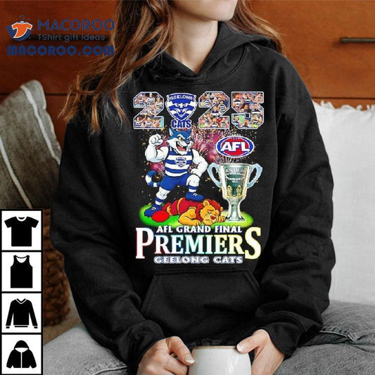 Geelong Cats Victory 2025 Afl Grand Final Premiers Mascot Cup Shirt
