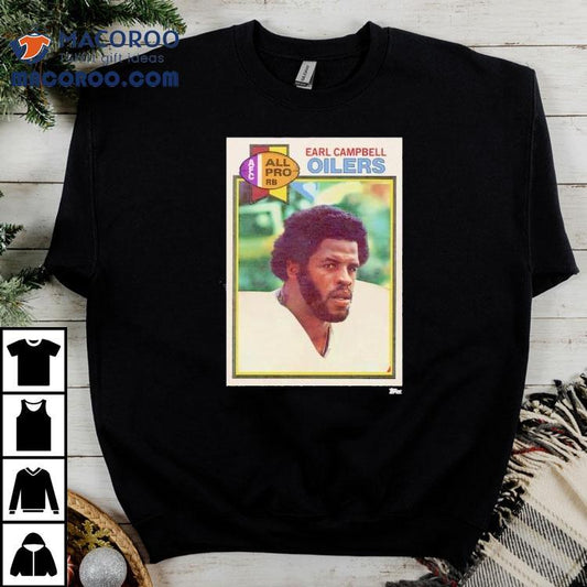 Houston Oilers Earl Campbell Trading Card Shirt