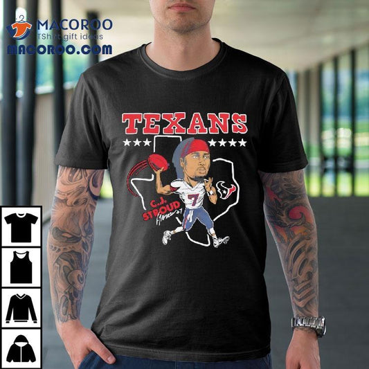 Houston Texans Cj Stroud Nfl Football Signature Chibi Shirt