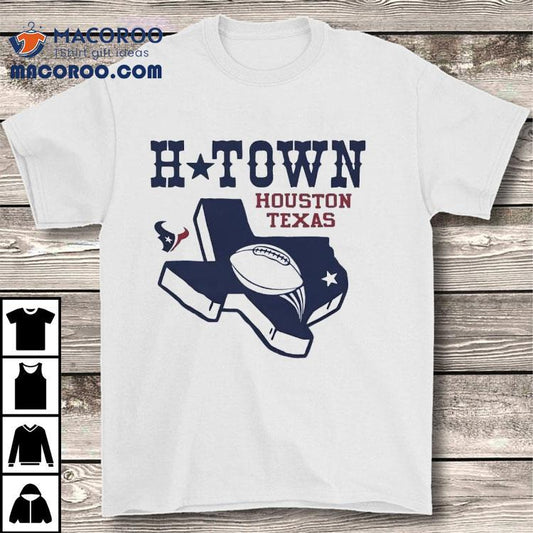 Houston Texans H Town Football Map Shirt