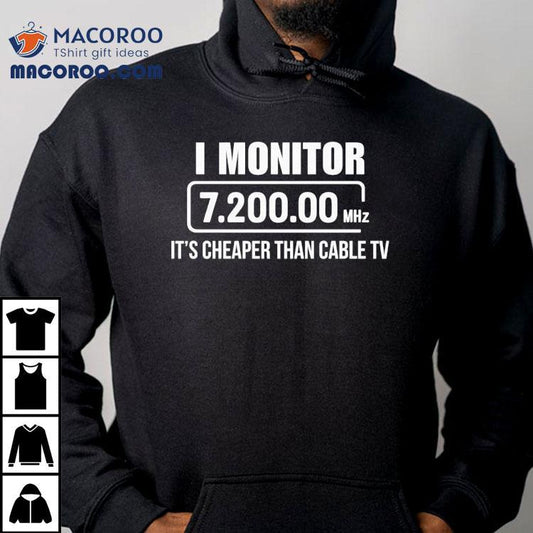 I Monitor 7200 00 Mhz It's Cheaper Than Cable Tv Shirt