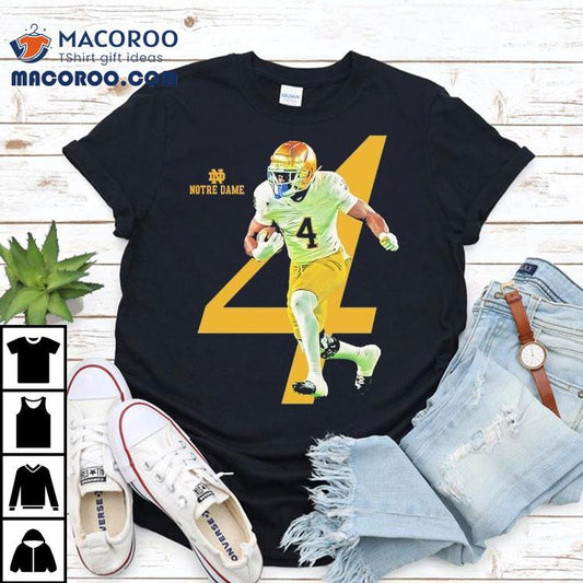 Jeremiyah Love 4 Notre Dame Fighting Irish Football Shirt