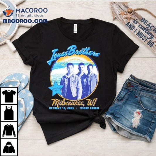 Jonas Brother Tour At Fiserv Forum In Milwaukee Wi On October 12 2025 Shirt