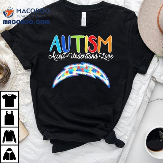 Los Angeles Chargers Autism Accept Understand Love Shirt