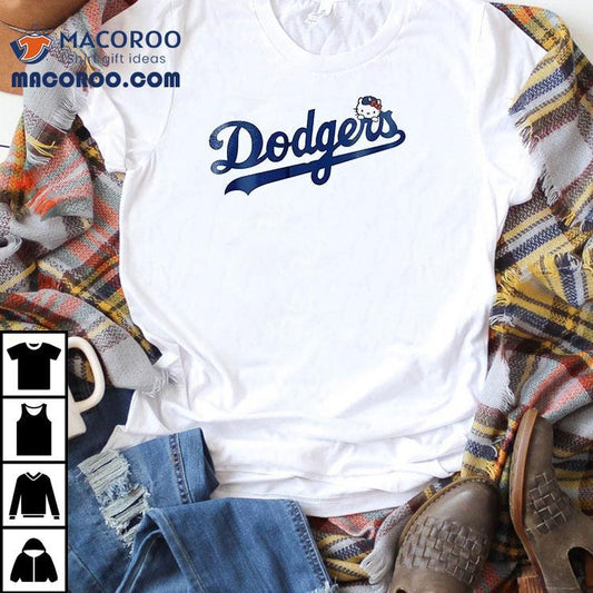 Los Angeles Dodgers X Hello Kitty And Friends Baseball Shirt