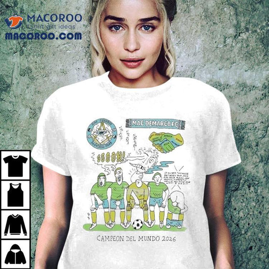 Mac Demarco Campeon Del Mundo 2026 Football Club Shirt